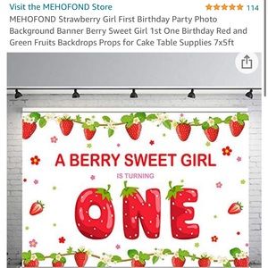 Berry sweet birthday banner